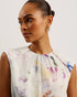 KUMIKO-Dresses-V Neck Printed Tie Front Mini Dress- Ted Baker Romania